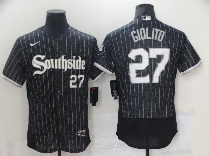 Men Chicago White Sox #27 Giolito City Edition Black Elite Nike 2021 MLB Jersey->chicago white sox->MLB Jersey